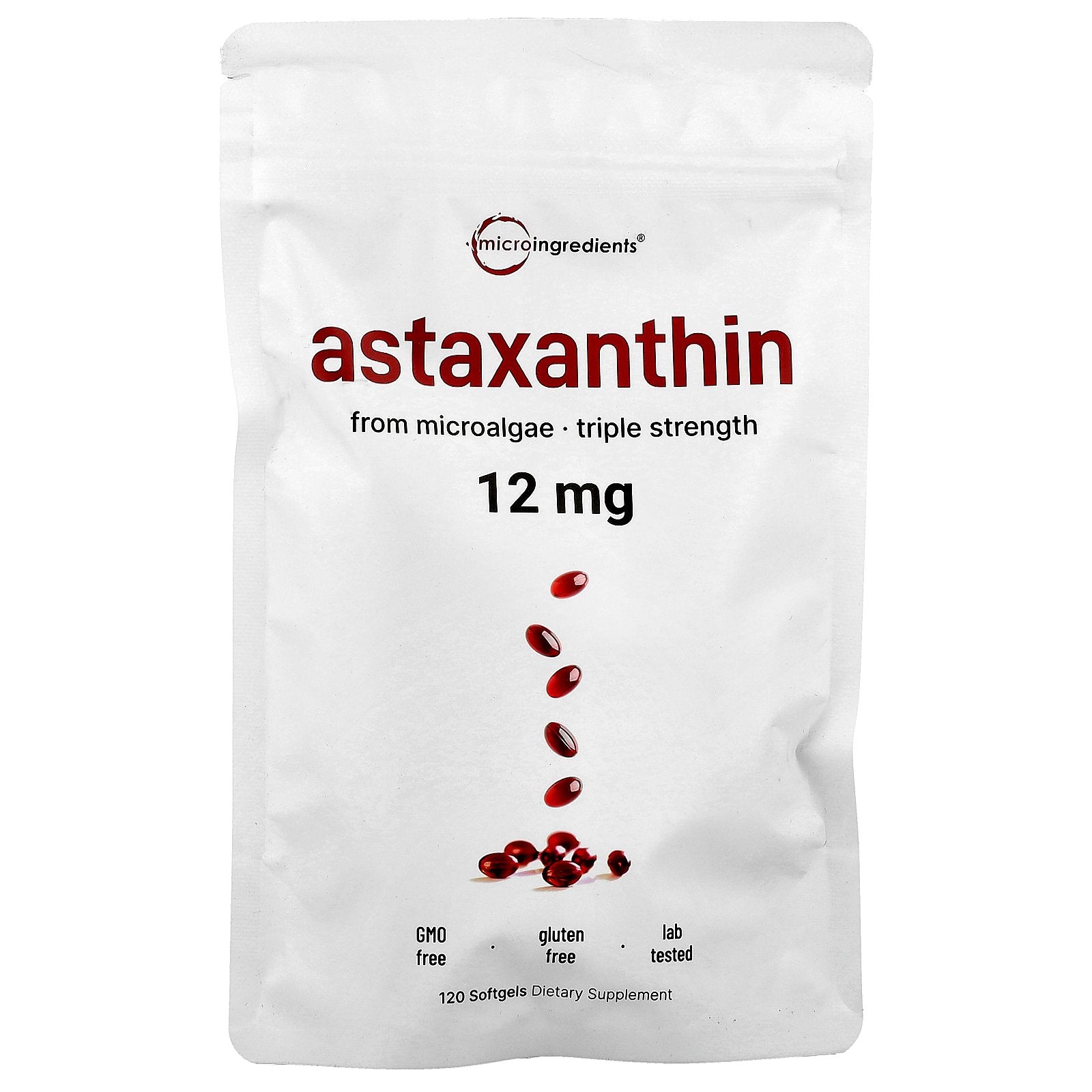 Foto 1 | Suplemento: Microingredientes: Astaxantina  12 Mg  120 Cápsulas Blandas - Venta Internacional.