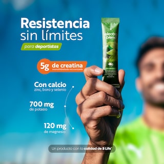Foto 7 | Electrolitos Con Creatina B Life. 45 Sobres Con 5g De Creatina Por Porción. Sin Azúcar Y Con Minerales Esenciales