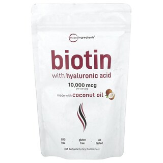 Foto 1 | Suplemento De Microingredientes: Biotina Con Ácido Hialurónico 365 Cápsulas Blandas - Venta Internacional.