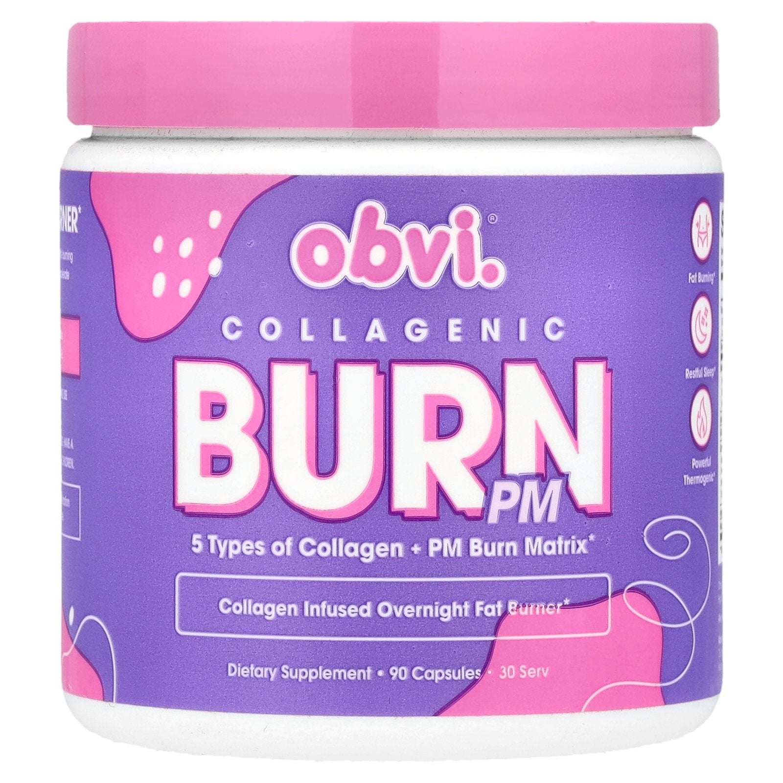 Foto 2 pulgar | Suplemento Obvi Collagenic Burn Pm 90 Cápsulas - Venta Internacional.