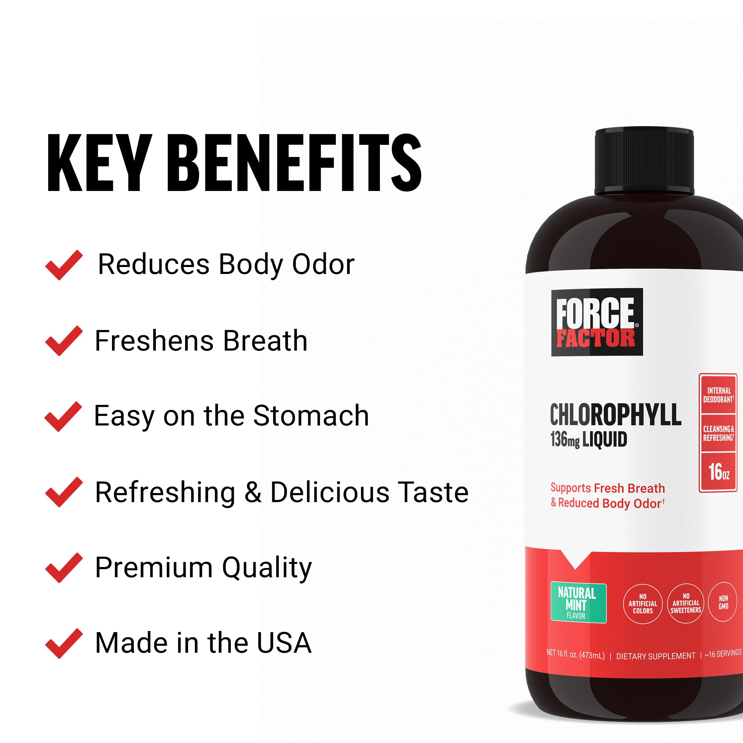 Foto 2 | Suplemento Líquido Force Factor Chlorophyll 473 Ml - Venta Internacional
