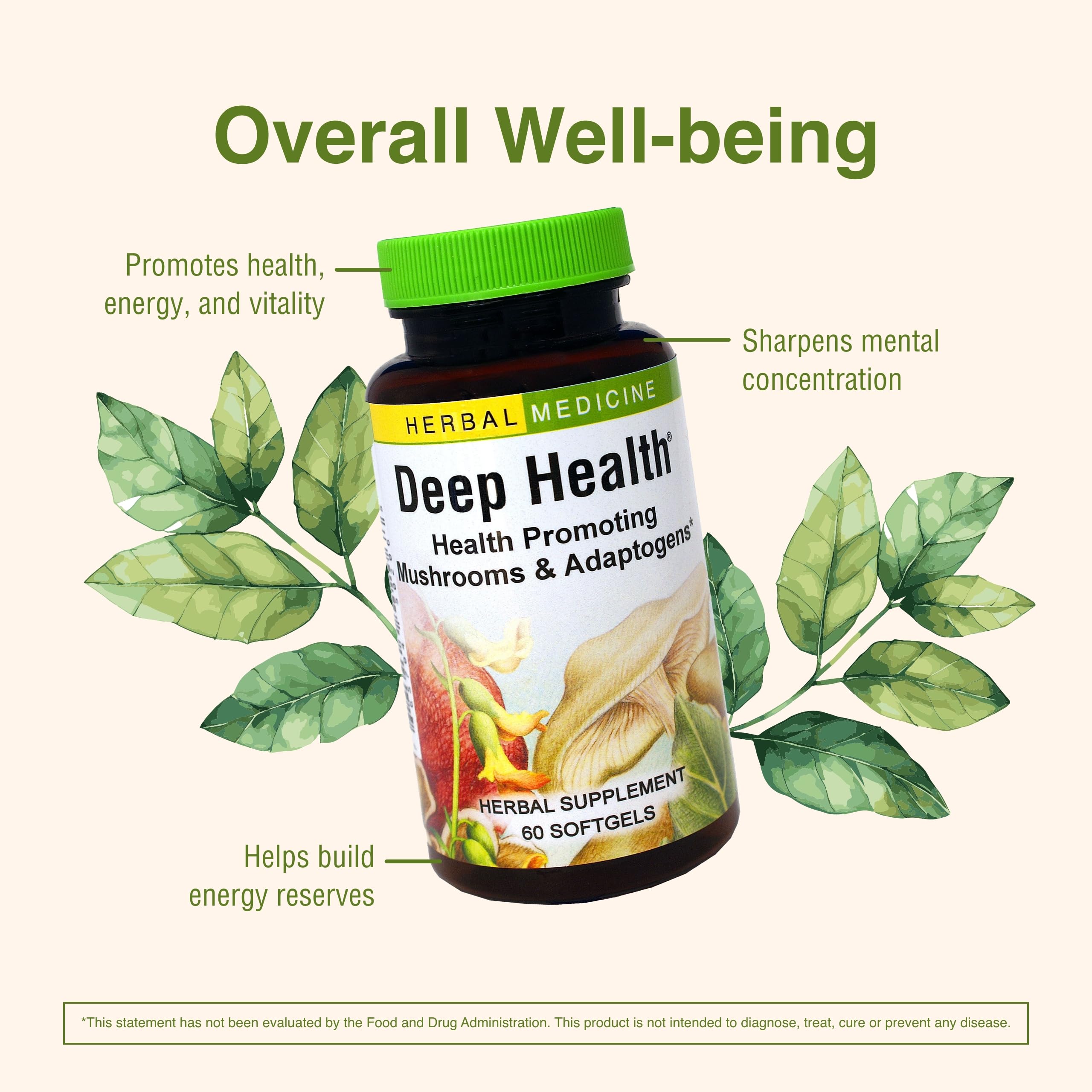 Foto 5 pulgar | Hierbas Suplementarias  Etc. Deep Health Con Hongos Reishi  60 Cápsulas Blandas - Venta Internacional.
