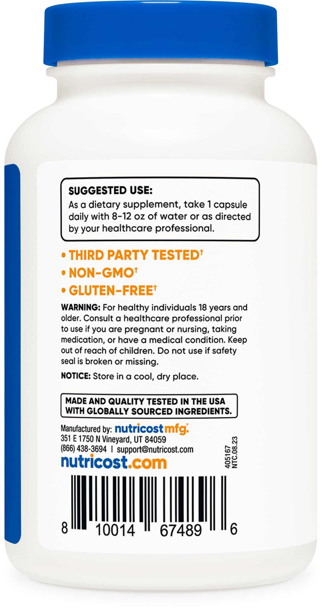 Foto 5 pulgar | Suplemento Nutricost  Cápsulas De Algas Marinas  325 Mcg  Yodo  120 Cápsulas - Venta Internacional.