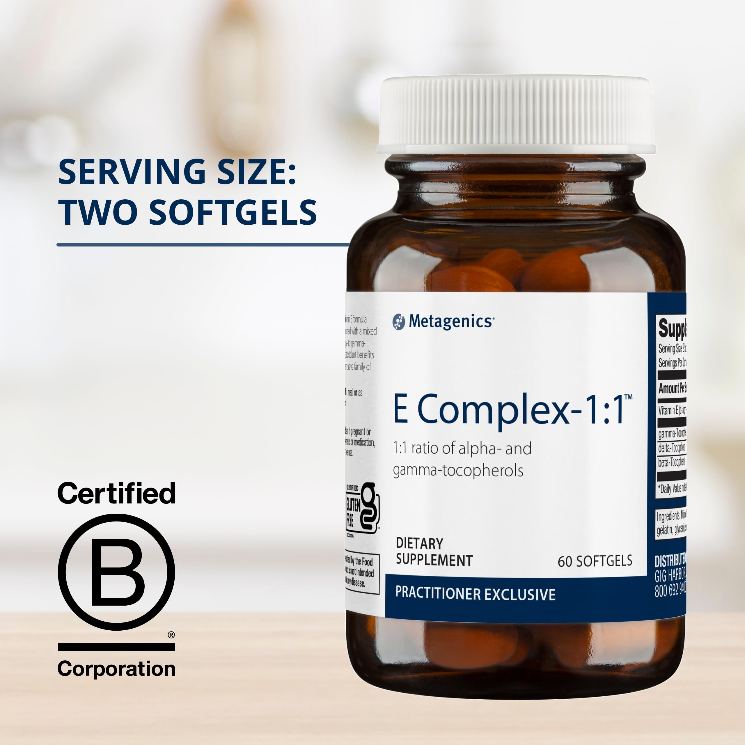 Foto 4 pulgar | Suplemento Metagenics E Complex Tocoferol y Vitamina E 1:1 60 Cápsulas - Venta Internacional