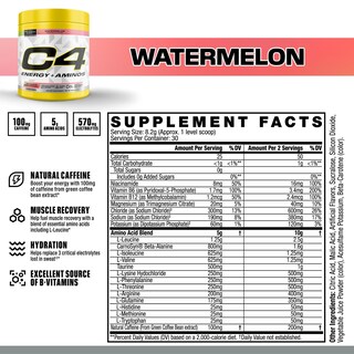 Foto 2 | Suplemento Cellucor C4 Energy + Aminos en Polvo 30 Porciones - Venta Internacional