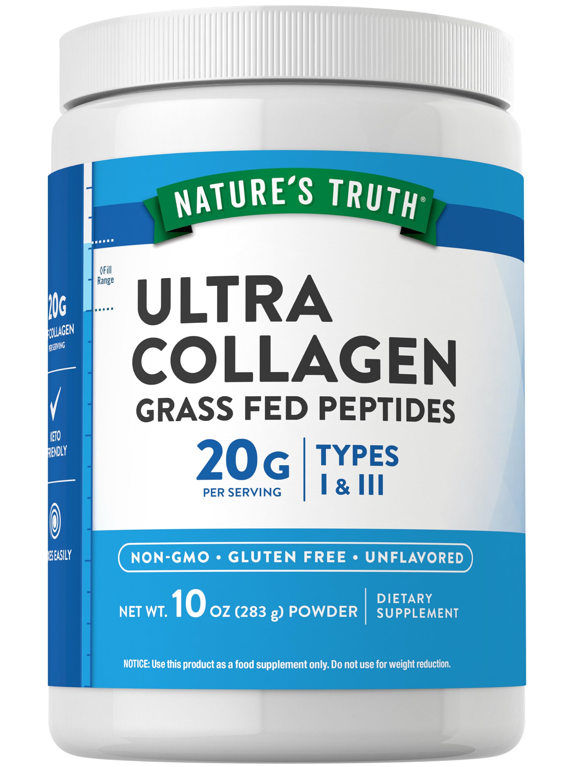 Foto 1 | Péptidos de Colágeno en Polvo Nature's Truth Sin Sabor  300 Ml - Venta Internacional
