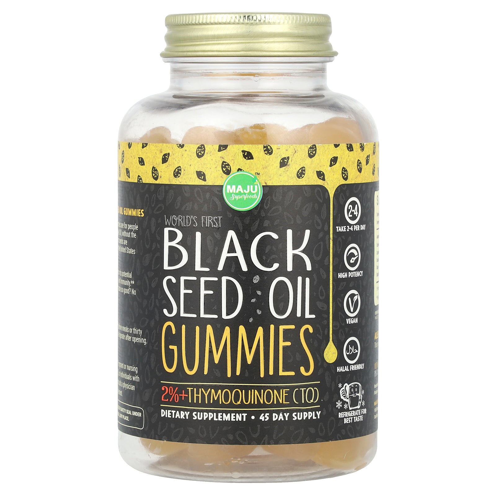 Foto 2 pulgar | Gominolas Maju Superfoods Aceite de Semillas Negras  45 Gomitas- Venta Internacional