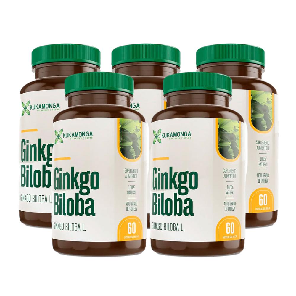 Foto 2 pulgar | Suplemento Kukamonga Ginko Bilboa 5 Pack