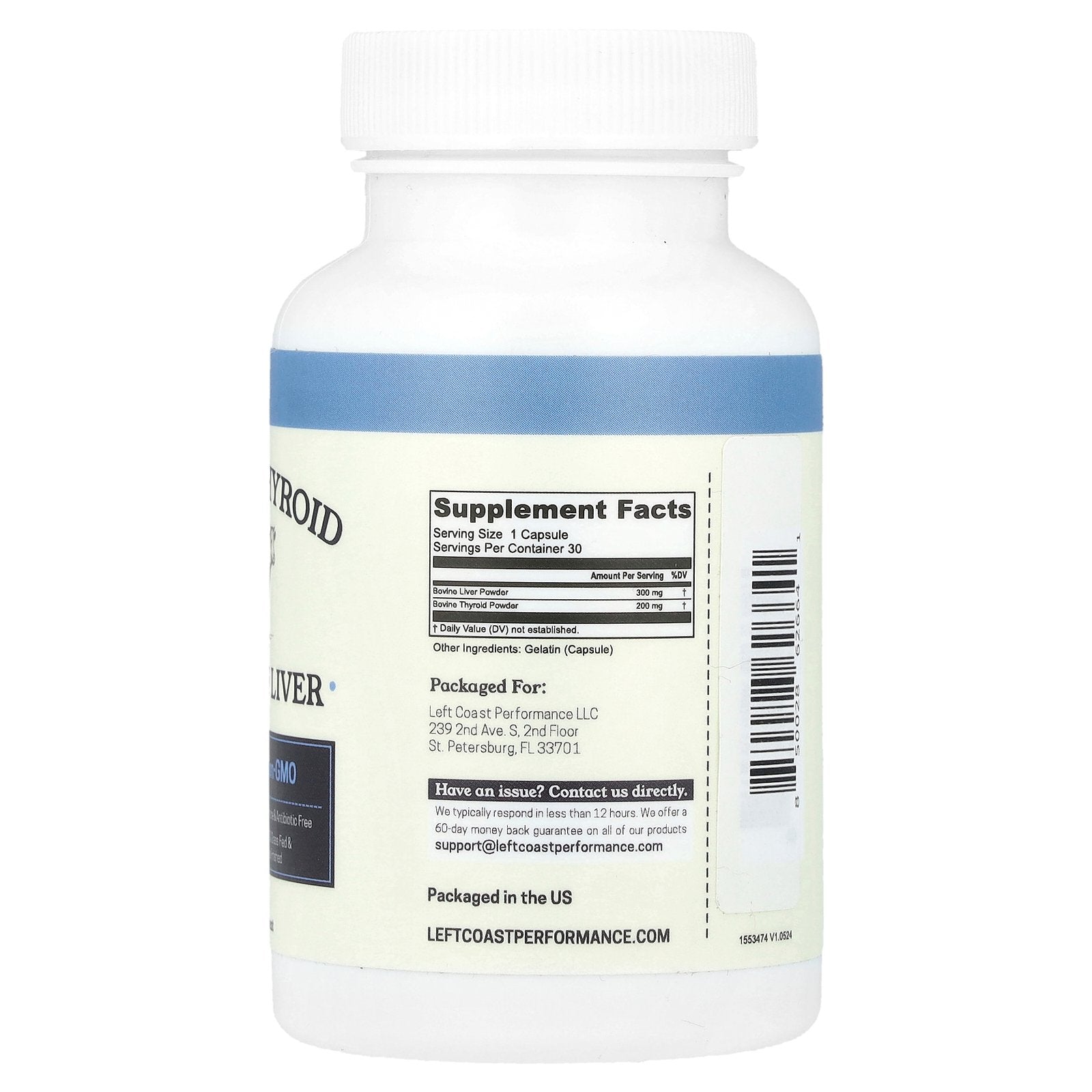 Foto 3 pulgar | Suplemento Left Coast Performance Bovina Res 30 Capsulas - Venta Internacional