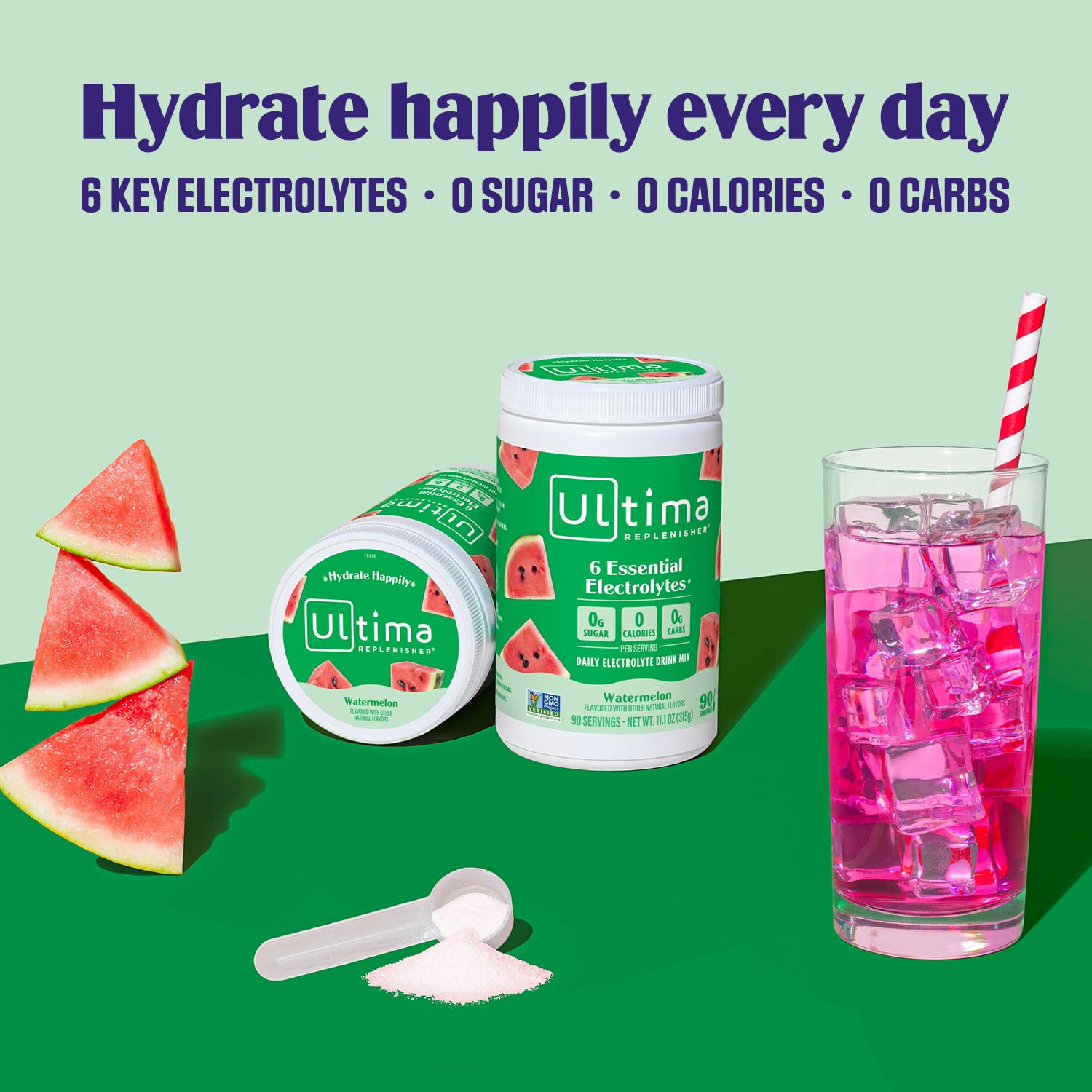 Foto 4 pulgar | Mezcla De Bebidas Electrolíticas Ultima Replenisher Watermelon 90 Dosis - Venta Internacional.