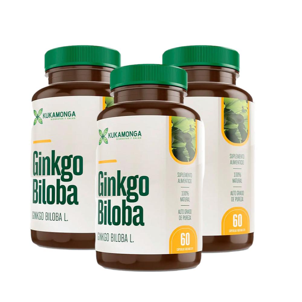 Foto 2 pulgar | Suplemento Kukamonga Ginko Bilboa 3 Pack