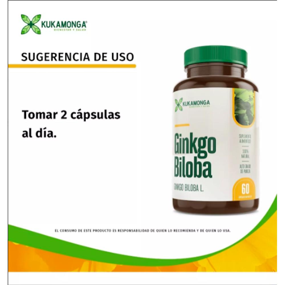 Foto 4 pulgar | Suplemento Kukamonga Ginko Bilboa 3 Pack
