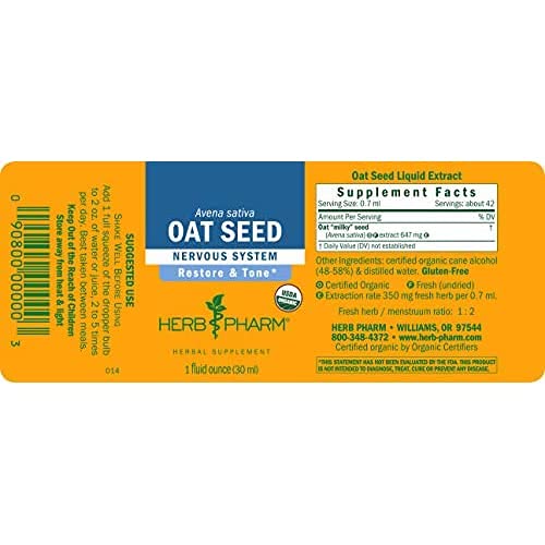 Foto 3 pulgar | Extracto Líquido Herb Pharm De Semillas De Avena Para El Sistema Nervioso  30 Ml - Venta Internacional.