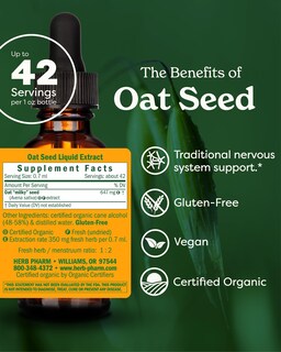 Foto 5 | Extracto Líquido Herb Pharm De Semillas De Avena Para El Sistema Nervioso 30 Ml - Venta Internacional.