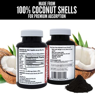 Foto 4 | Suplemento Yerba Prima Carbón De Coco Activado 60 Cápsulas - Venta Internacional.