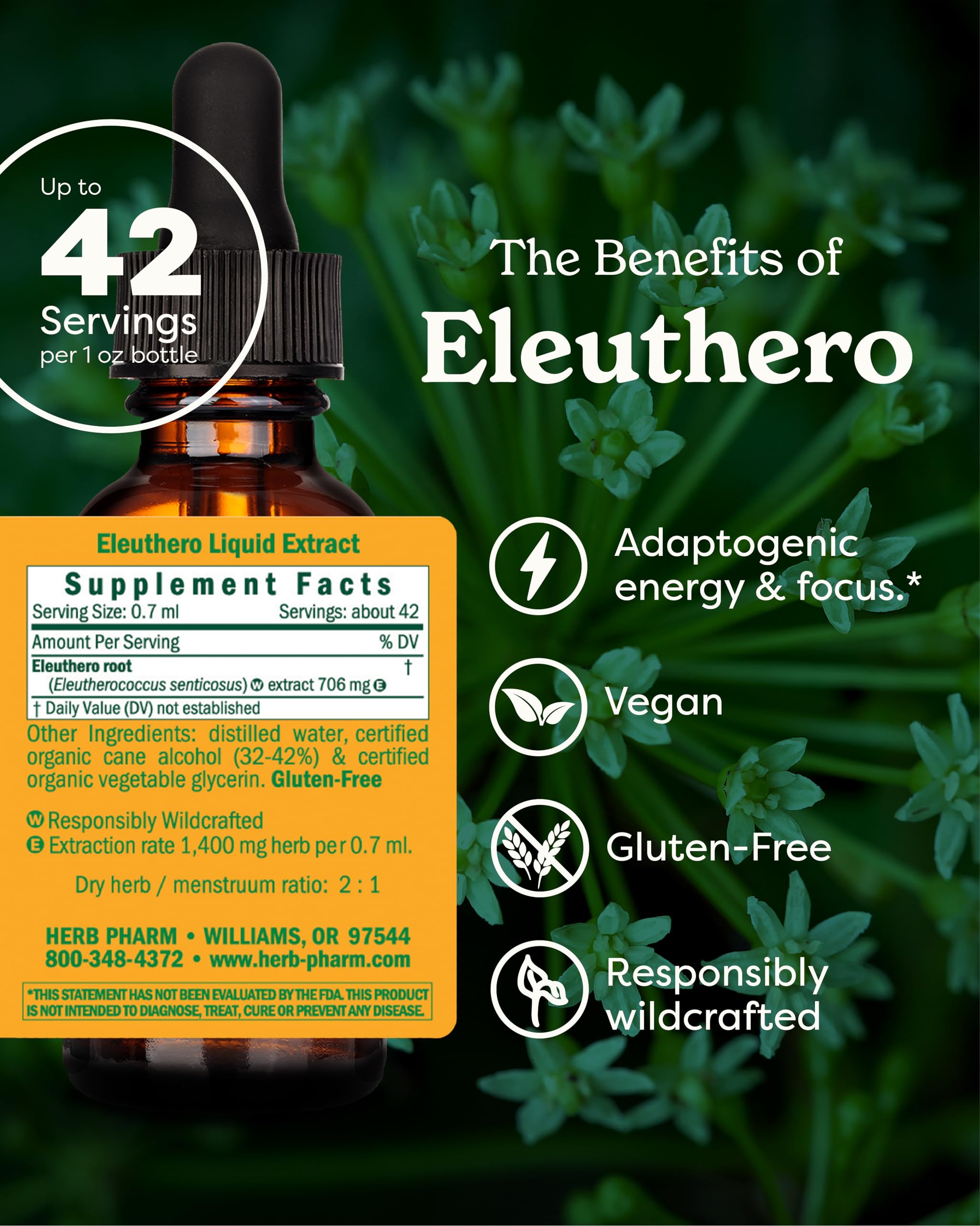 Foto 3 pulgar | Extracto Líquido De Raíz De Eleutero De Herb Pharm  30 Ml  Para Obtener Energía - Venta Internacional.
