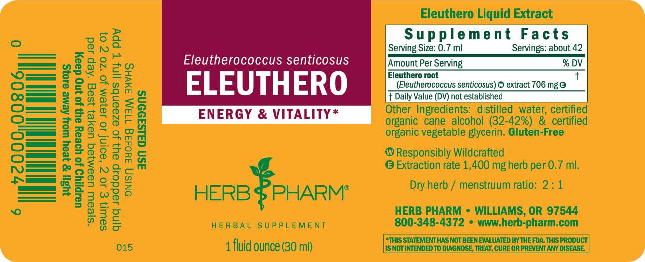 Foto 6 pulgar | Extracto Líquido De Raíz De Eleutero De Herb Pharm  30 Ml  Para Obtener Energía - Venta Internacional.
