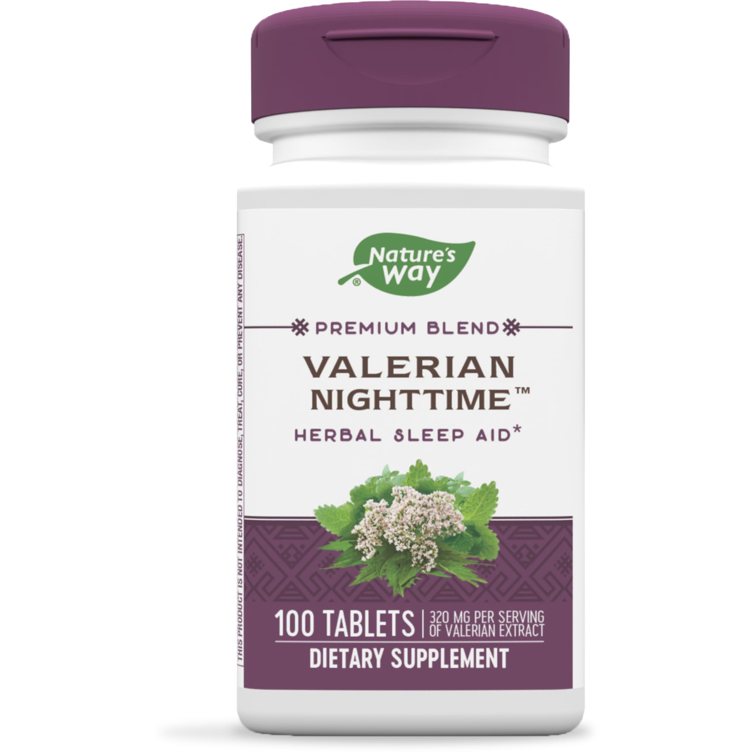 Foto 2 pulgar | Suplemento Nature's Way Valerian Nighttime 100 Comprimidos - Venta Internacional.