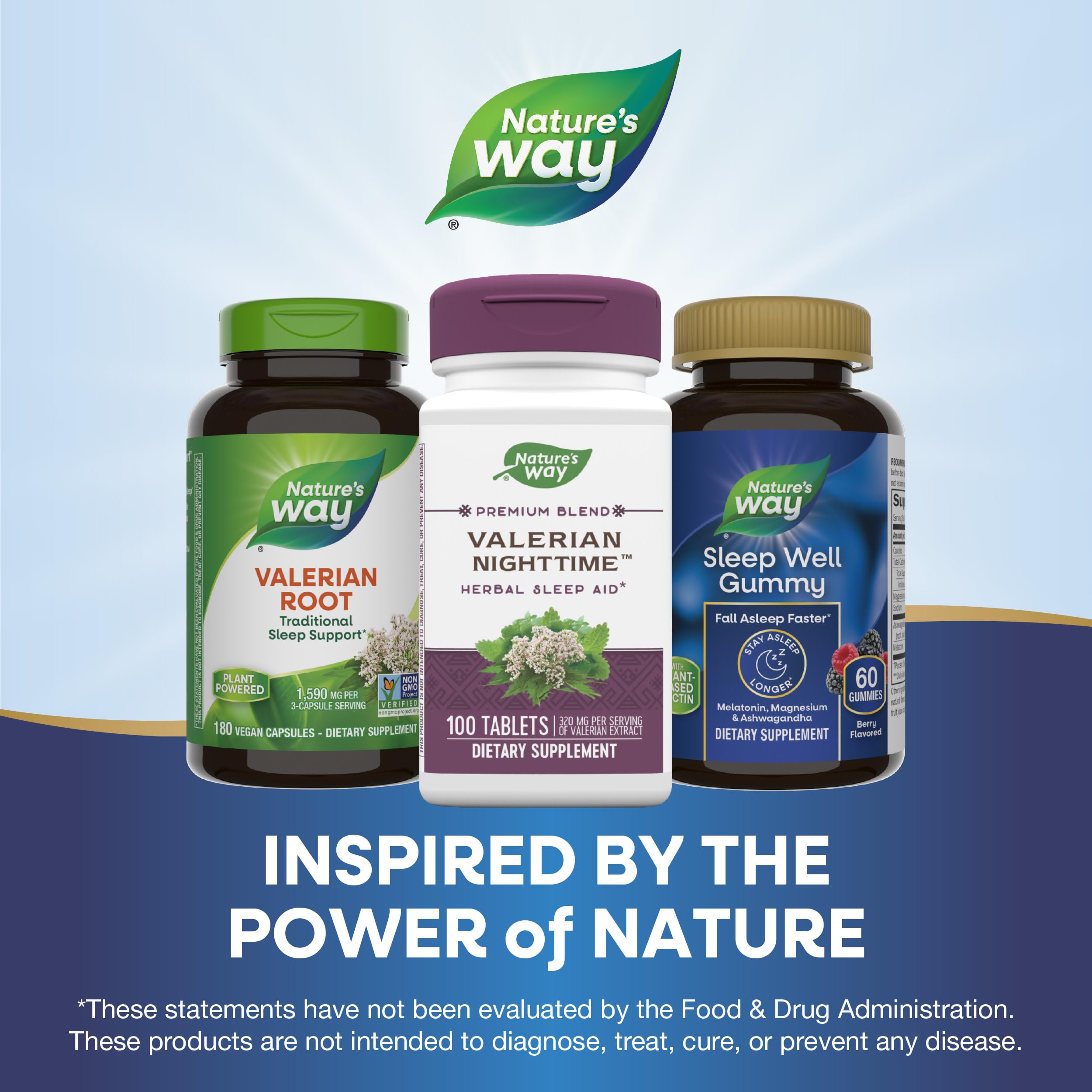 Foto 7 pulgar | Suplemento Nature's Way Valerian Nighttime 100 Comprimidos - Venta Internacional.