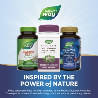 Foto 6 | Suplemento Nature's Way Valerian Nighttime 100 Comprimidos - Venta Internacional.