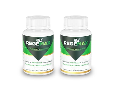Foto 1 | Suplemento Alimenticio Regemax Nutrelix + Boswellia Serrata + Cúrcuma 60 Cápsulas 30 Gr 2 Pack.