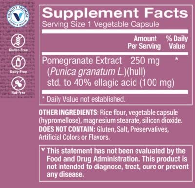 Foto 3 pulgar | Suplemento De Extracto De Granada De The Vitamin Shoppe  250 Mg  100 Cápsulas - Venta Internacional.