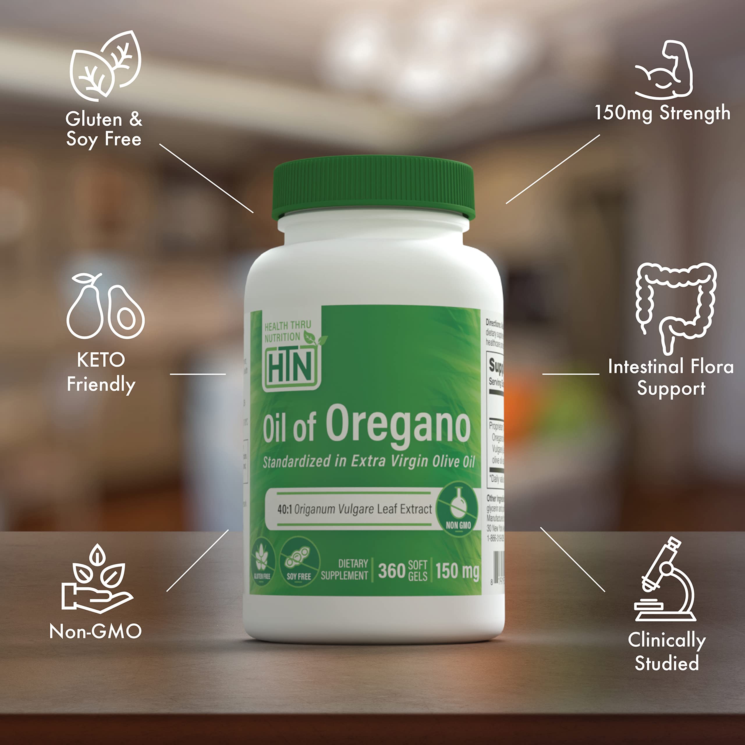 Foto 4 pulgar | Aceite De Orégano Supplement Health Thru Nutrition 360 Cápsulas Blandas - Venta Internacional.