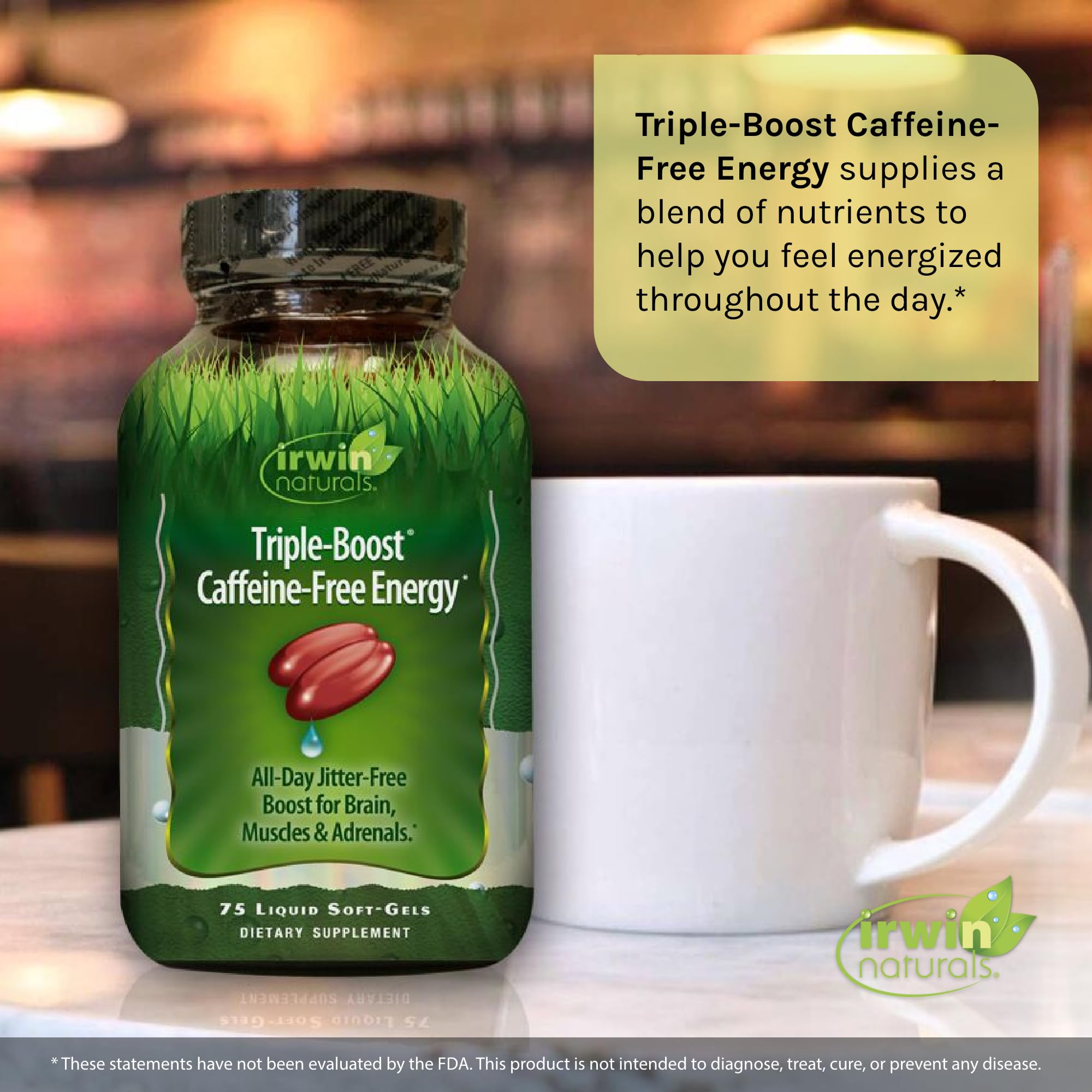 Foto 4 pulgar | Complemente La Energía Sin Cafeína Triple-boost De Irwin Naturals - Venta Internacional.