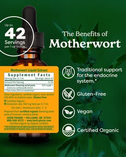 Foto 2 | Extracto Líquido Herb Pharm Motherwort 30 Ml Soporte Endocrino - Venta Internacional.