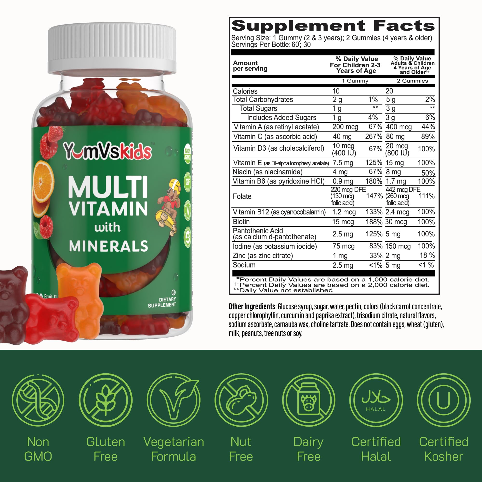 Foto 7 pulgar | Gomitas Multivitamínicas Yum-v's Yumvs Kids  60 Unidades - Venta Internacional.