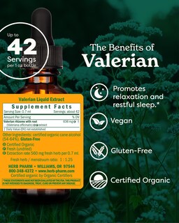 Foto 2 | Extracto Líquido De Raíz De Valeriana De Herb Pharm 30 Ml Para Dormir - Venta Internacional.