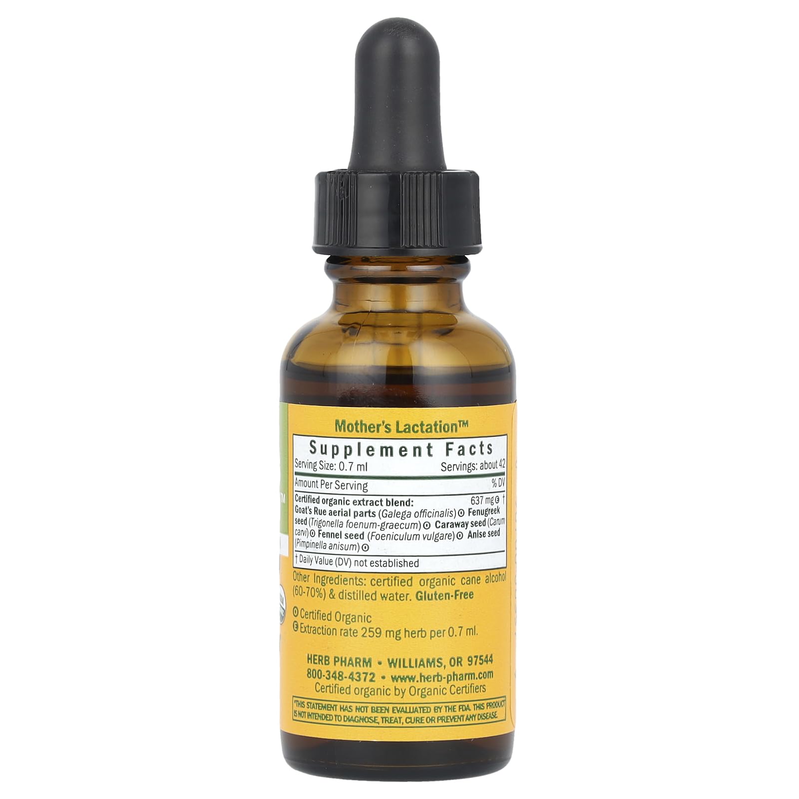 Foto 3 pulgar | Suplemento Herb Pharm Mother's Lactation 30 Ml Con Fenogreco - Venta Internacional.