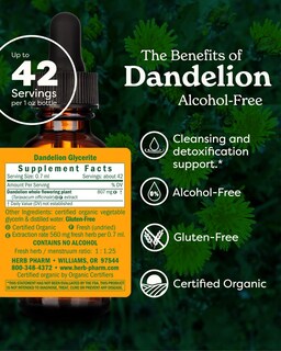 Foto 2 | Extracto Líquido Limpiador De Diente De León Herb Pharm 30 Ml - Venta Internacional.