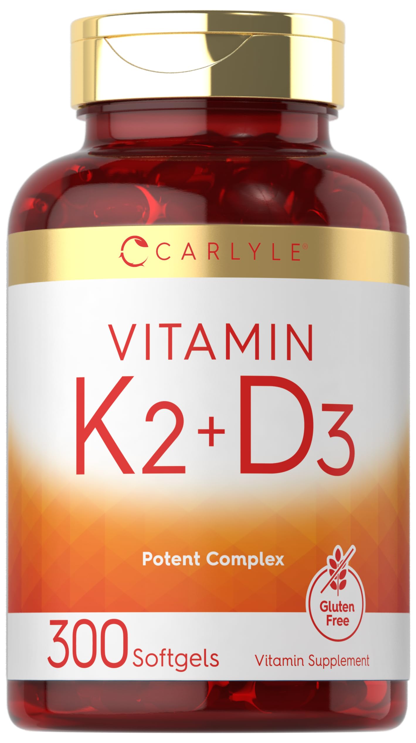 Foto 2 pulgar | Complemente Las 300 Cápsulas Blandas De Vitamina K2 Y D3 De Carlyle - Venta Internacional.