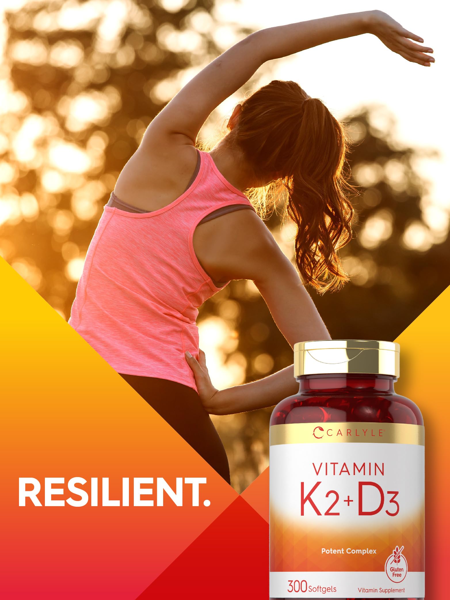Foto 7 | Complemente Las 300 Cápsulas Blandas De Vitamina K2 Y D3 De Carlyle - Venta Internacional.