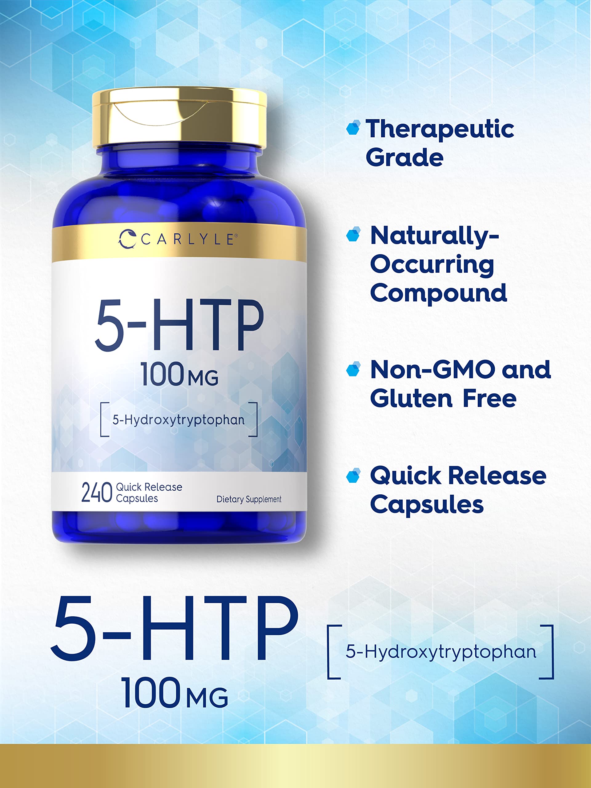 Foto 3 | Suplemento Carlyle 5htp 100 Mg 240 Cápsulas De 5-hidroxitriptófano - Venta Internacional.