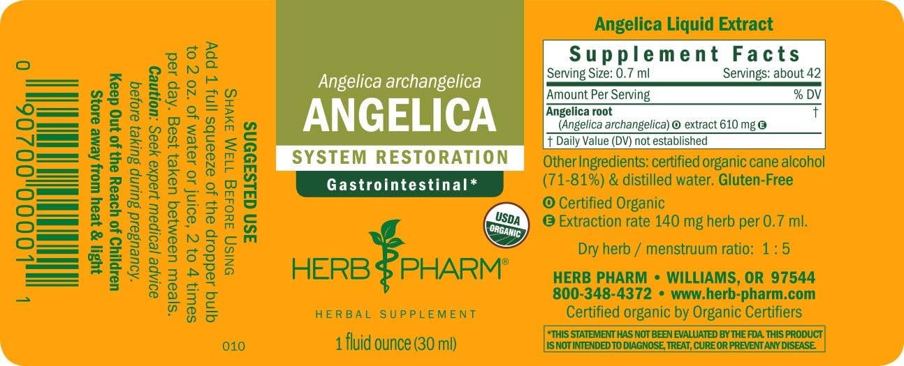 Foto 7 pulgar | Extracto Líquido De Raíz De Angélica De Herb Pharm  30 Ml  Para Ayudar A La Digestión - Venta Internacional.