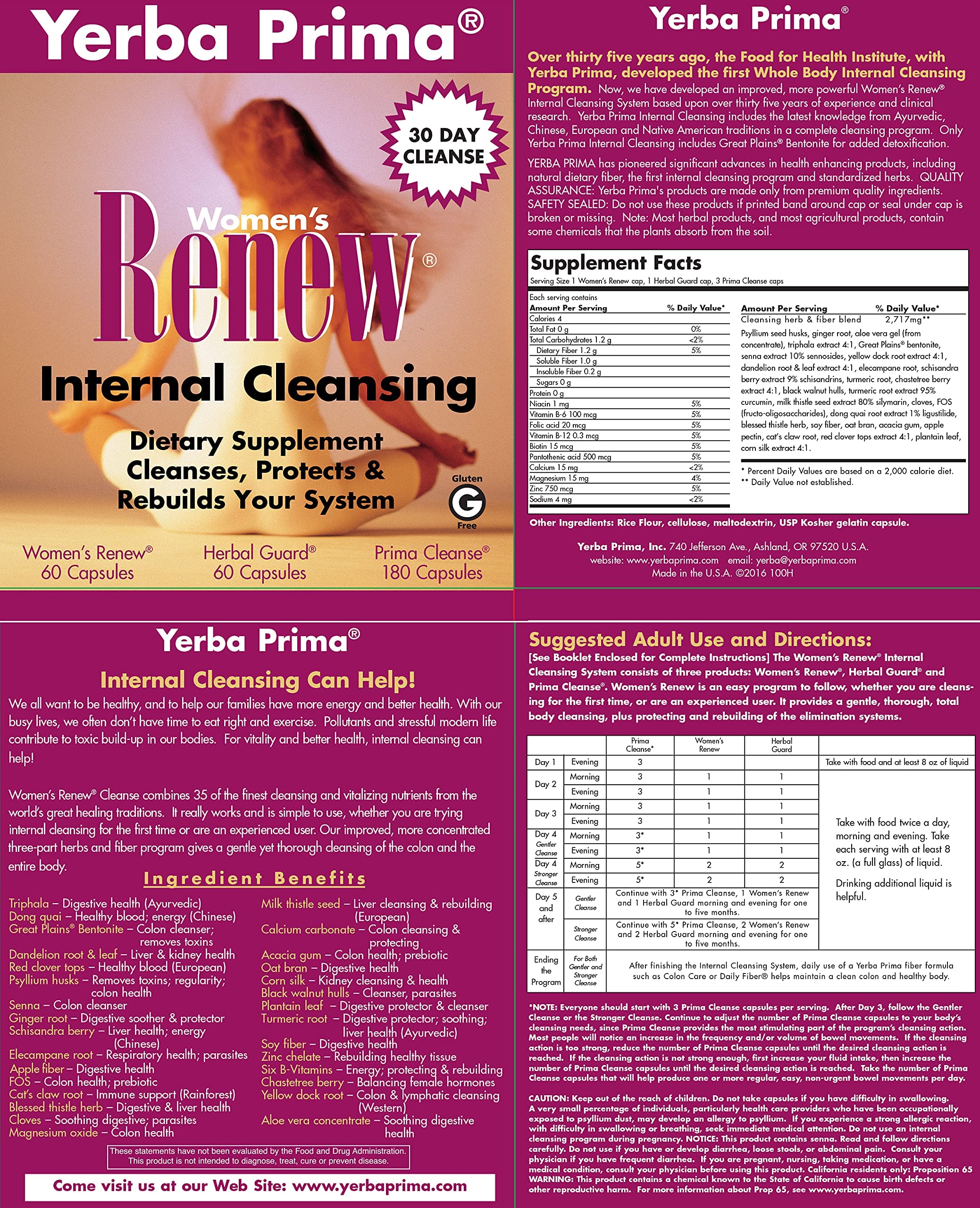 Foto 7 pulgar | Sistema De Limpieza Yerba Prima Women's Renew 30 Day Cleanse - Venta Internacional.