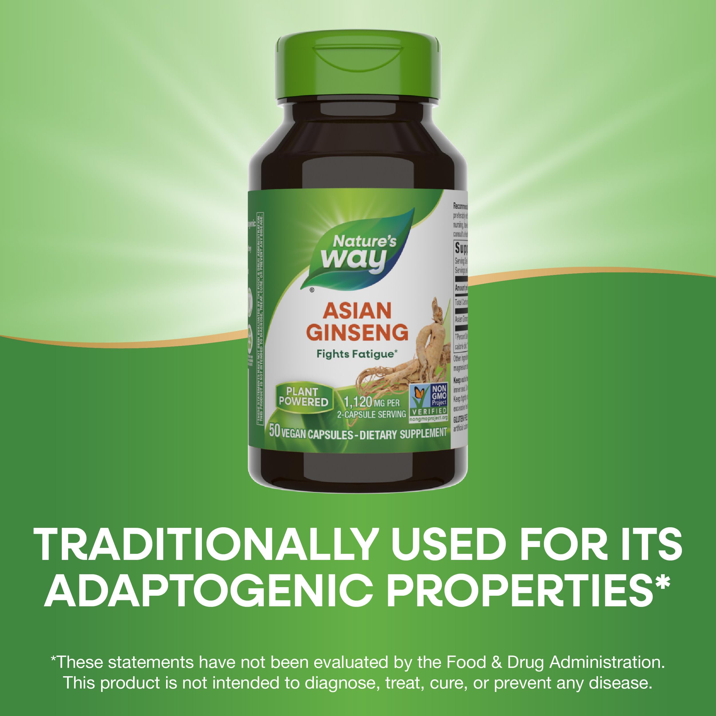 Foto 5 pulgar | Suplemento Nature's Way Con Ginseng Asiático  50 Cápsulas - Venta Internacional.