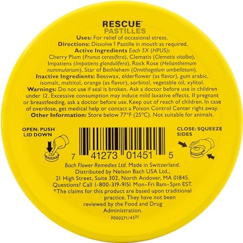 Foto 6 | Pastillas Para Chupar Rescue Bach De Naranja Y Flor De Saúco  6 Unidades - Venta Internacional.
