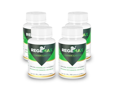 Foto 1 | Suplemento Alimenticio Regemax Nutrelix + Boswellia Serrata + Curcuma 60 Cápsulas 30 Gr, 4 pack.
