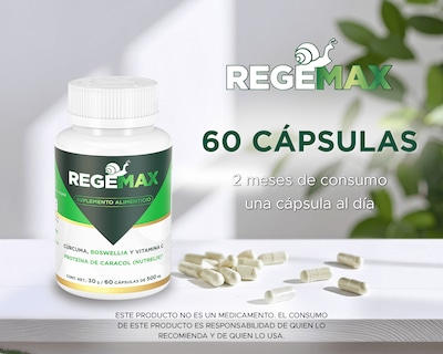 Foto 5 | Suplemento Alimenticio Regemax Nutrelix + Boswellia Serrata + Curcuma 60 Cápsulas 30 Gr, 4 pack.