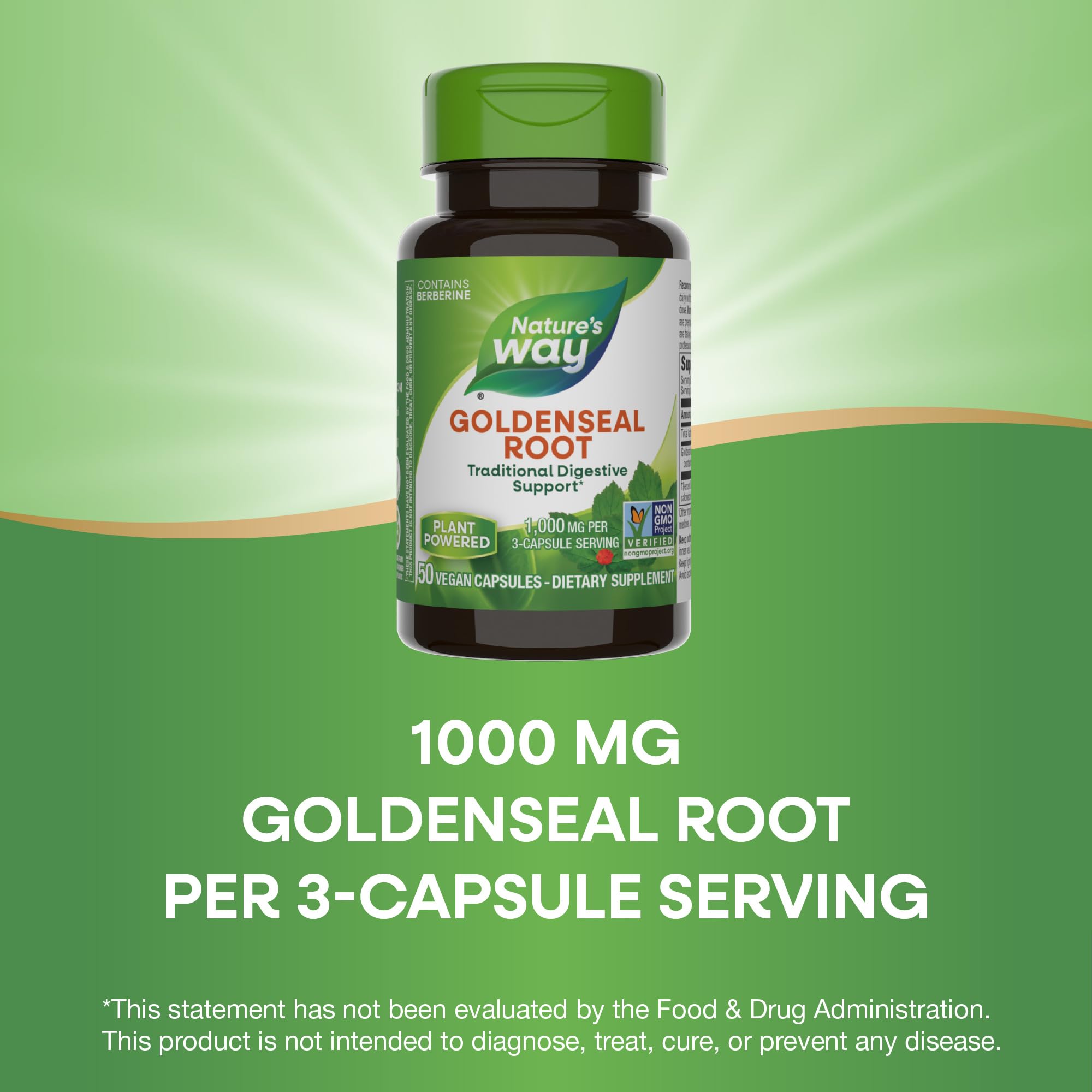 Foto 5 pulgar | Suplemento Nature's Way Goldenseal Root 50 Cápsulas - Venta Internacional.