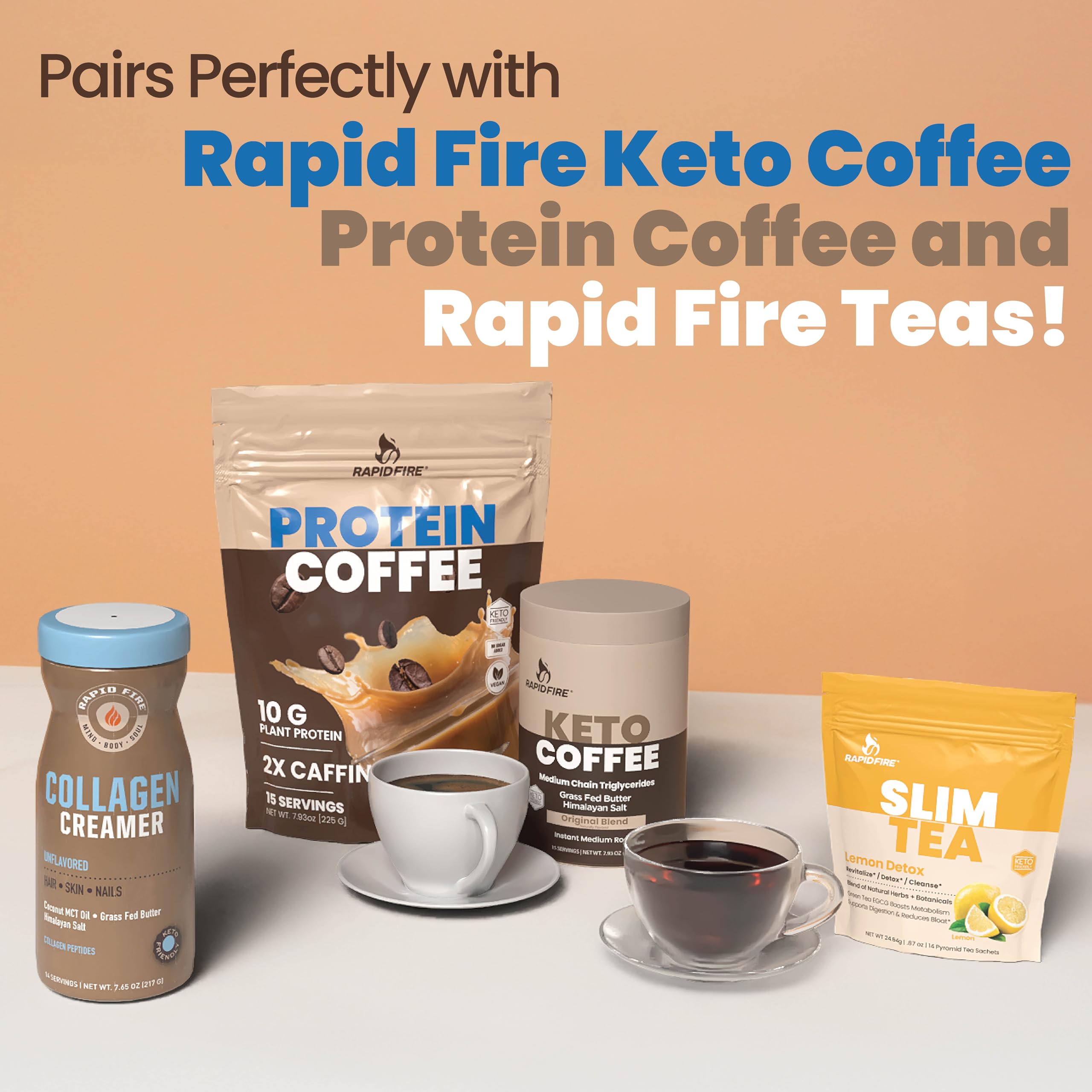Foto 6 pulgar | Crema De Colágeno Rapid Fire Para Café O Té 225 Ml - Venta Internacional.