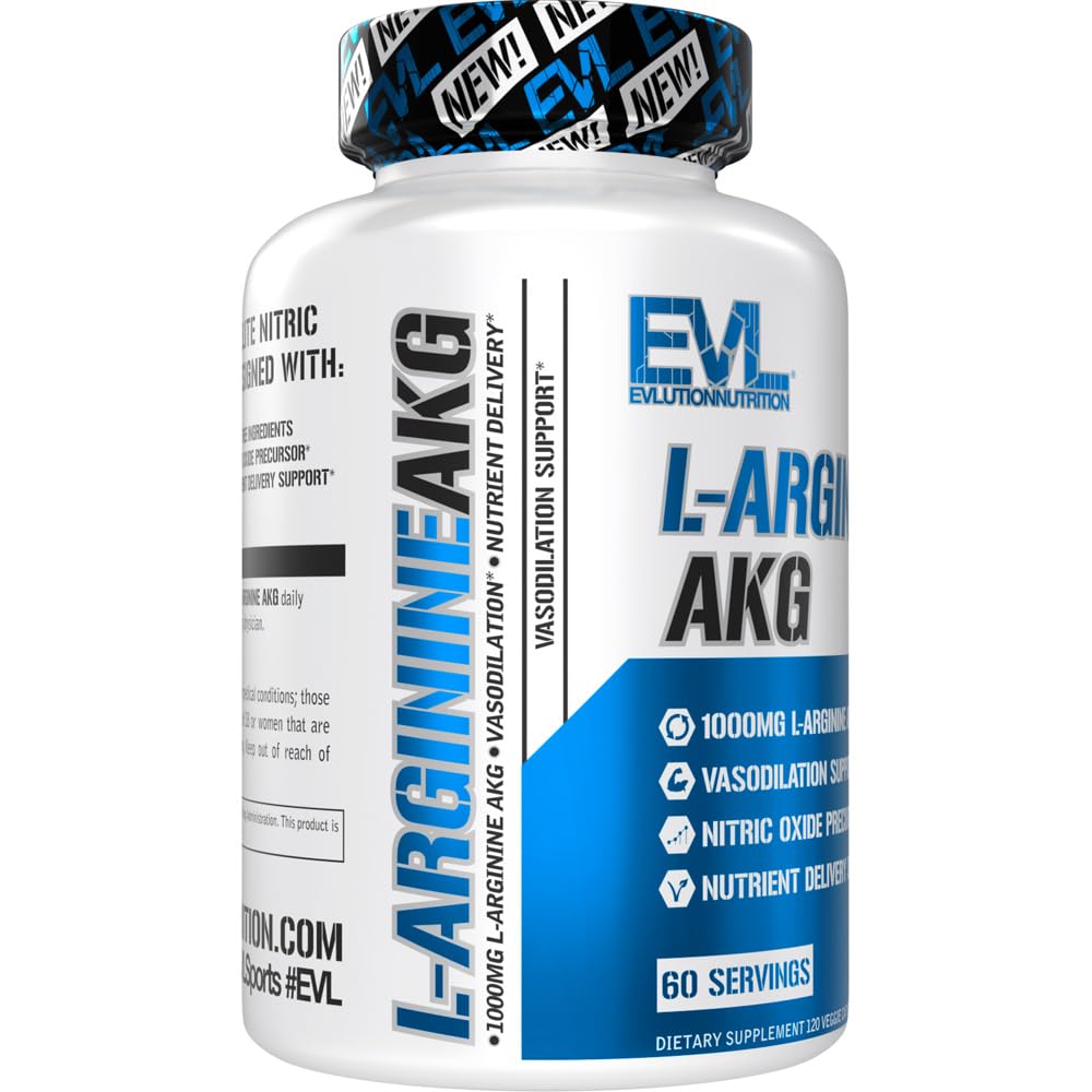 Foto 5 pulgar | Suplemento Evlution L-arginina Akg 1000 Mg - 120 Cápsulas - Venta Internacional.