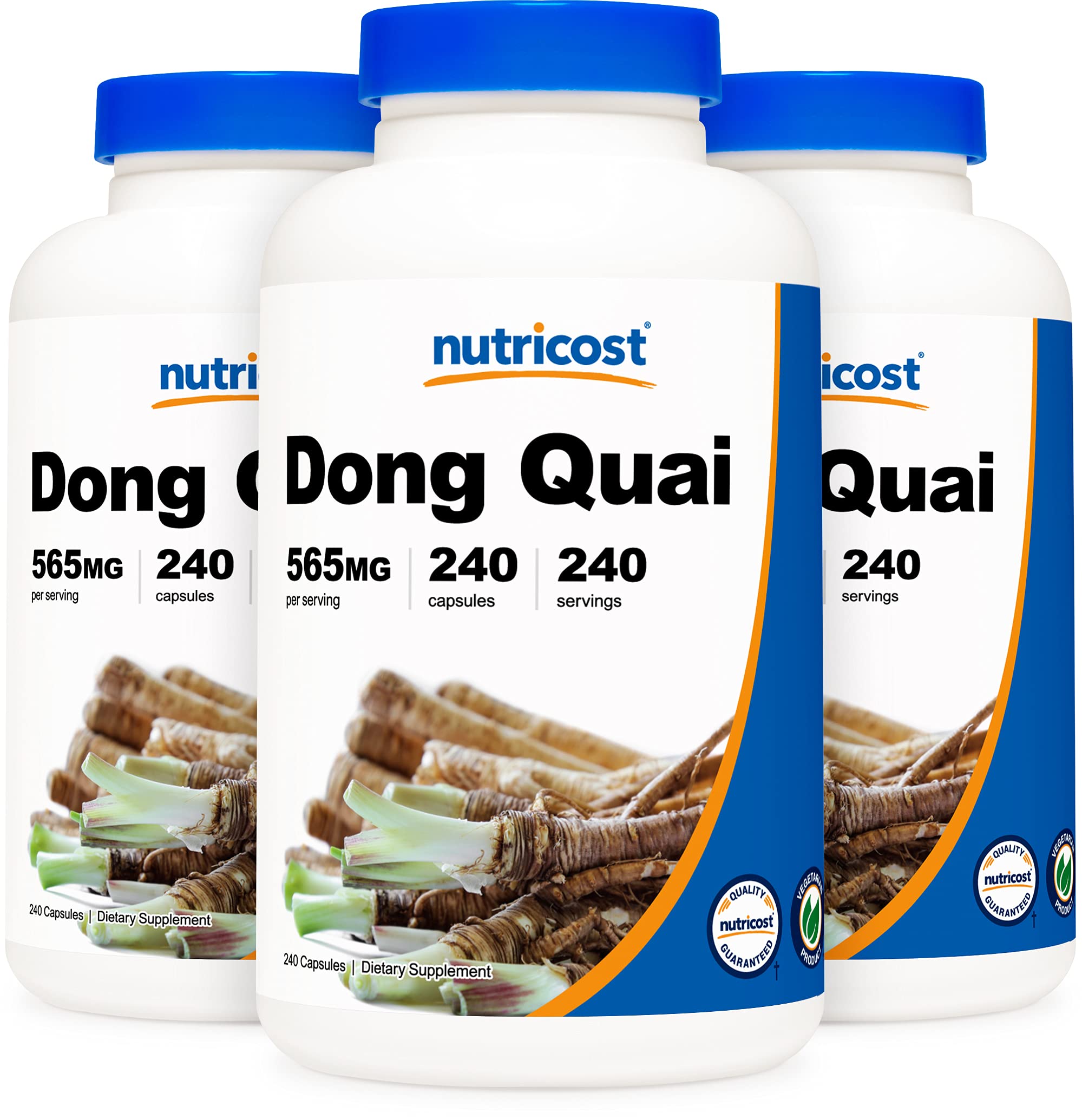 Foto 2 pulgar | Suplemento Nutricost Dong Quai 565 Mg 240 Cápsulas (3 Botellas) - Venta Internacional.