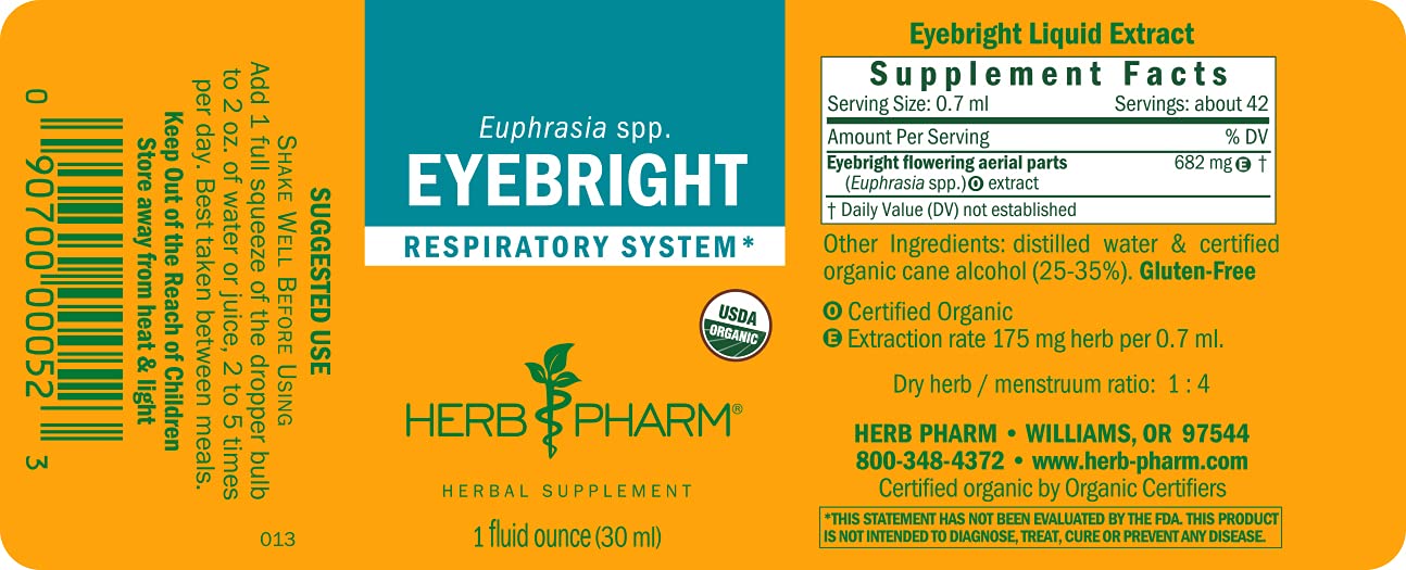 Foto 2 | Extracto Líquido Herb Pharm Eyebright Respiratory Support 30 Ml - Venta Internacional.