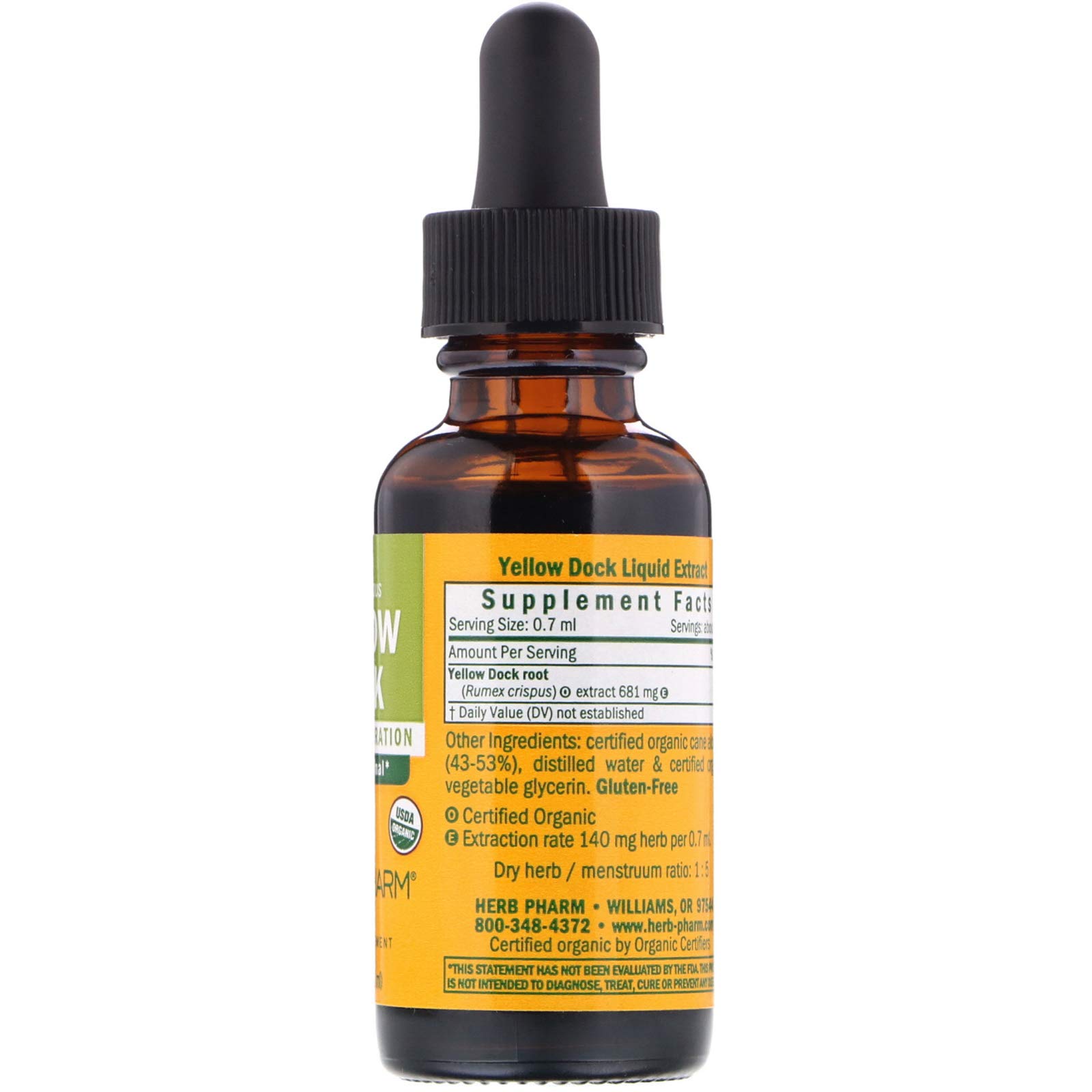 Foto 3 pulgar | Extracto Líquido Herb Pharm Yellow Dock Digestive 30 Ml - Venta Internacional.