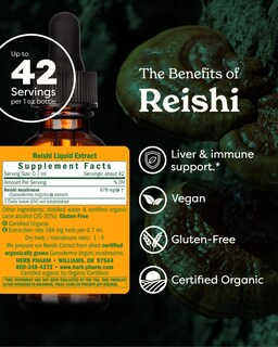 Foto 2 | Suplemento De Extracto De Hongo Reishi De Herb Pharm 30 Ml - Venta Internacional.