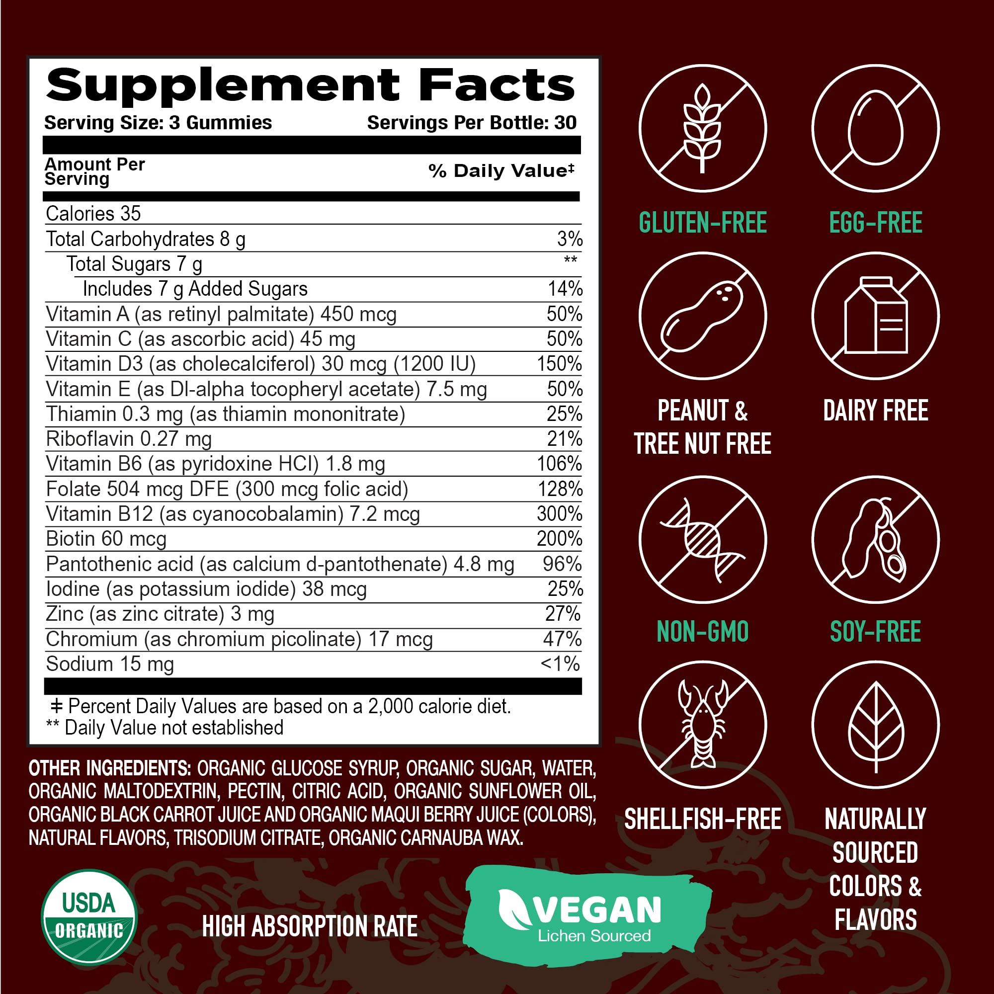 Foto 5 | Gomitas Multivitamínicas Yum-v's Strong Earth Organic Adults - Venta Internacional.